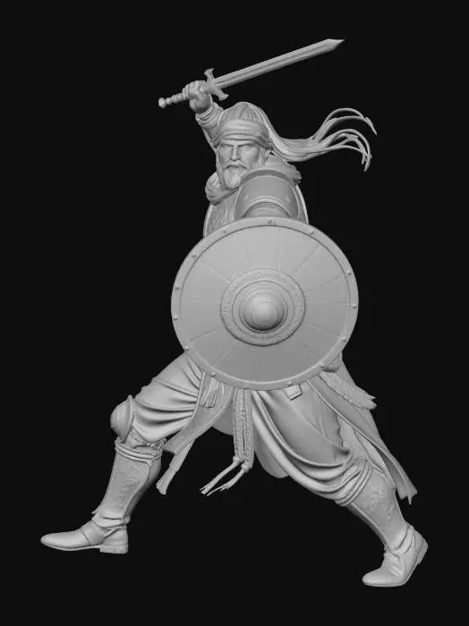 3D model for Warrior with Sword