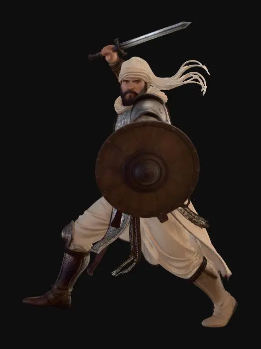 3D model for Warrior with Sword