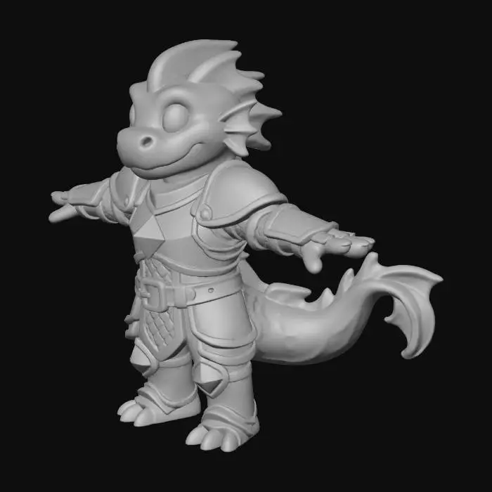 3D model for Water Dragon Knight