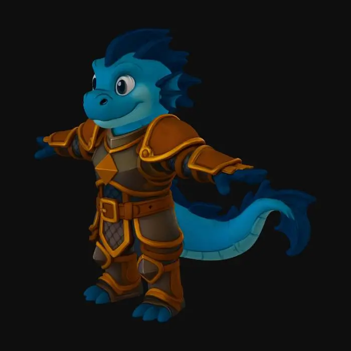 3D model for Water Dragon Knight