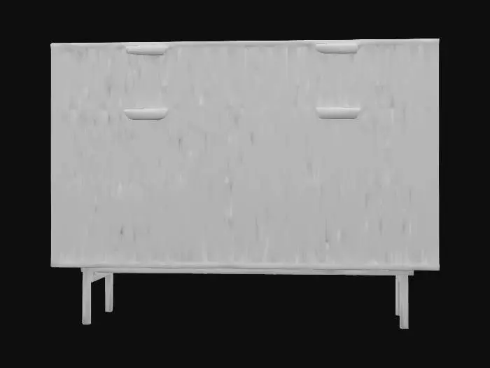 3D model for Richmond Ridged 2-Door Cabinet with Drawers, Matte Taupe