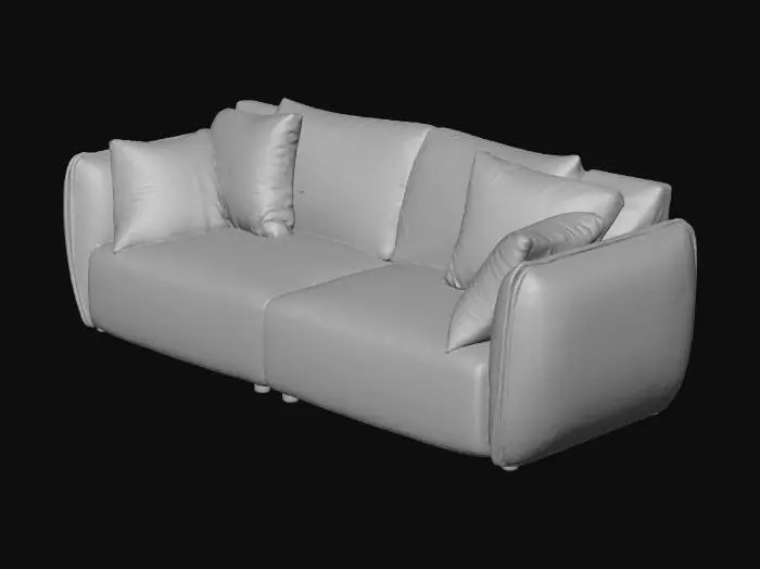 3D model for Comfort Haven in parchment beige textured fabric