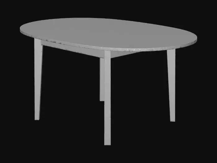 3D model for Oval Oak Table