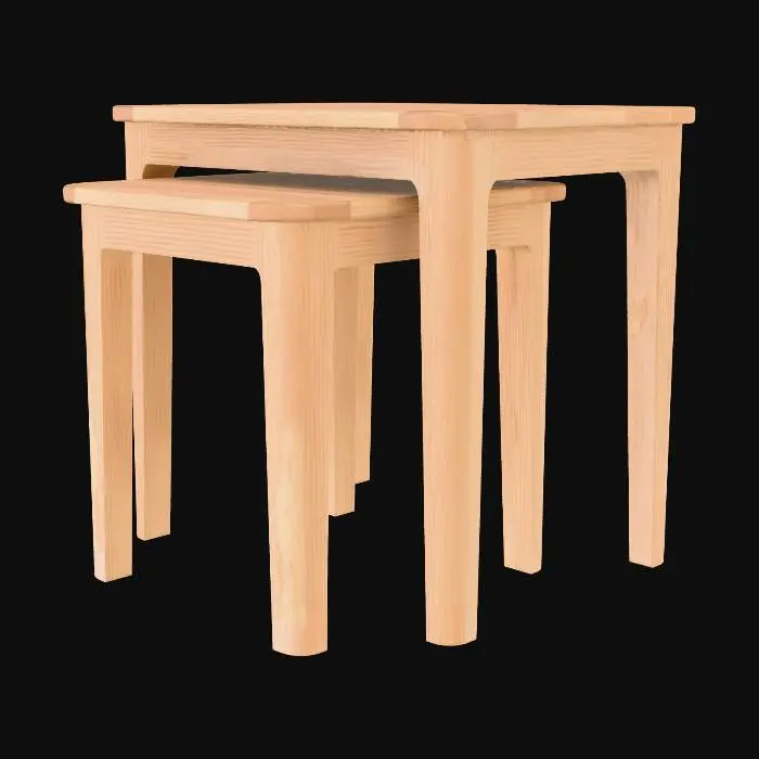 3D model for Solid Oak Nesting Tables