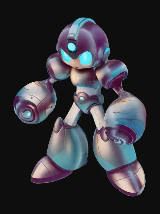3D model for Blue Robo Warrior