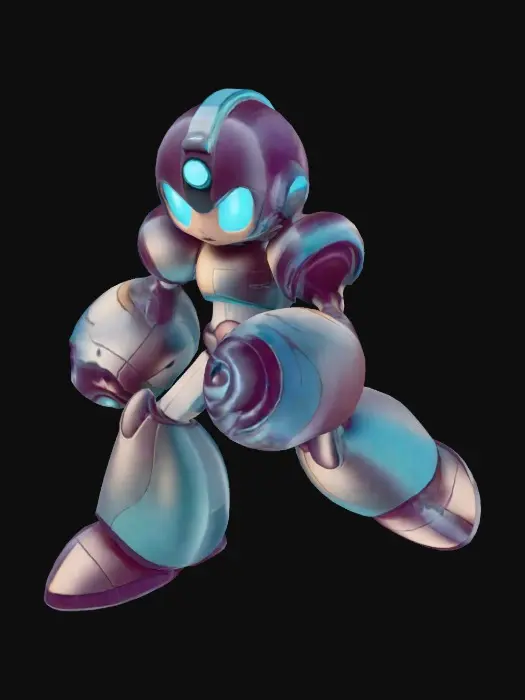 3D model for Blue Robo Warrior