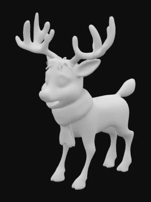 3D model for Ciervo Canadiense, Cartoon