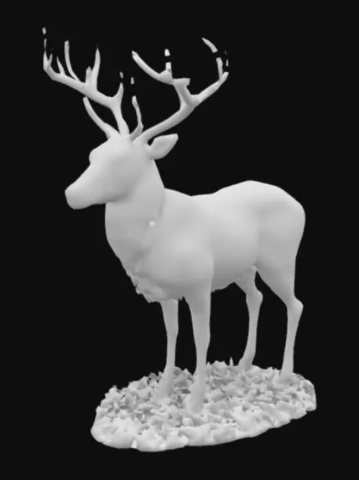 3D model for Ciervo Canadiense, Realista