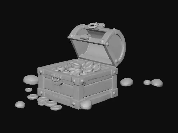 3D model for isometric treasure chest half-open, gold coins spilling out, algae details, comic cute aesthetic
cute detailed isometric comic style, smooth pastel colors, soft cinematic lighting, stylized proportions, consistent scale, separated object, ideal for isometric scene composition