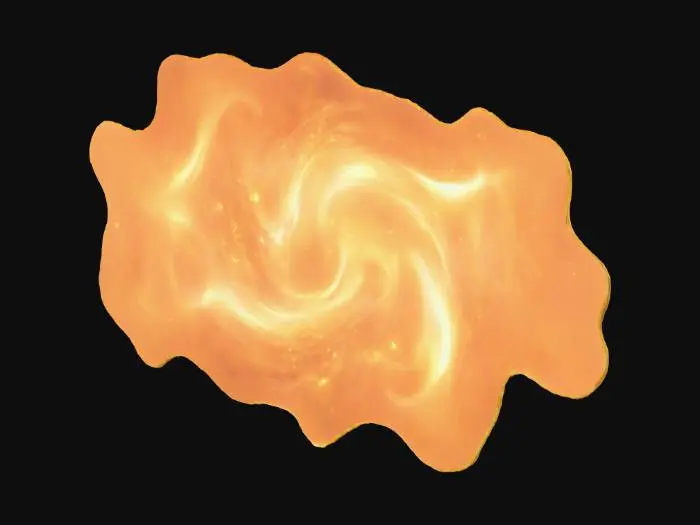 3D model for A golden nebula on a black sky