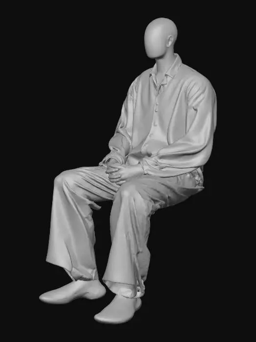 3D model for Seated Silhouette