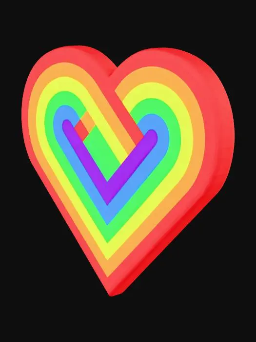 3D model for Rainbow Heart