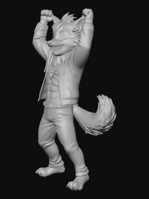 3D model for Energetic Wolf