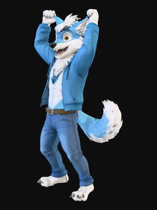 3D model for Energetic Wolf