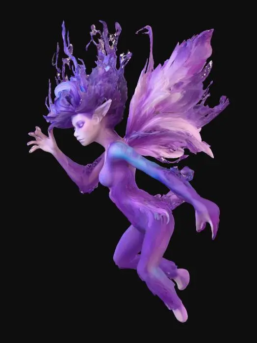 3D model for purple fae 2
