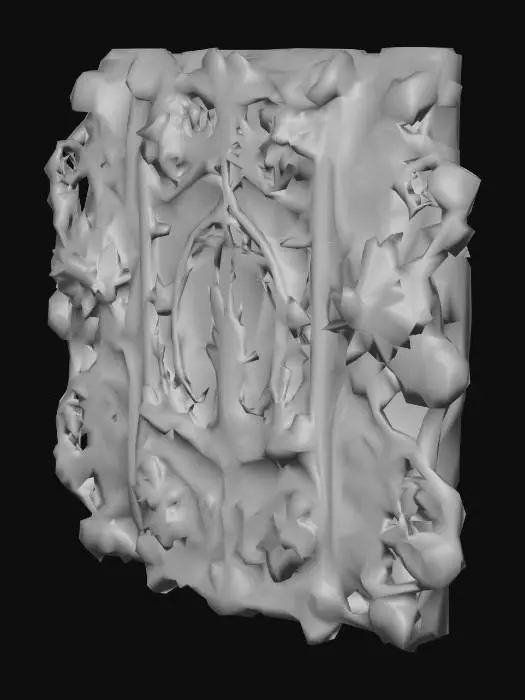 3D model for Ornate Floral Panel