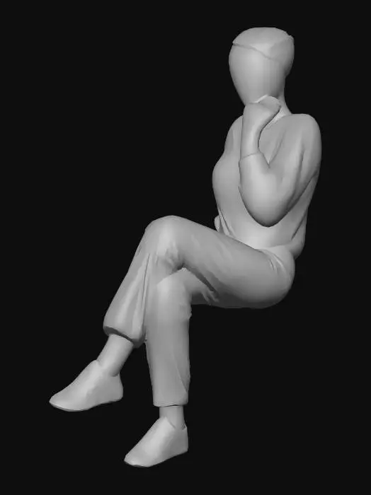3D model for recline in blue