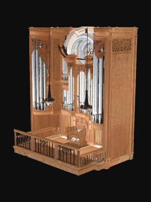 3D model for Grand Pipe Organ in a Gothic Cathedral