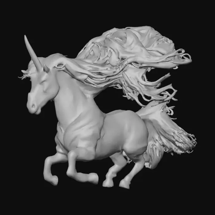 3D model for zentangle unicorn