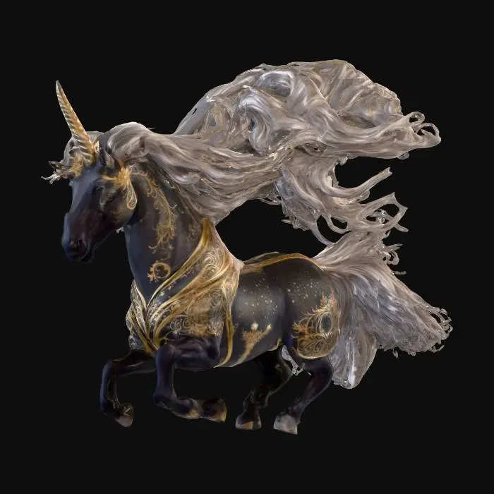 3D model for zentangle unicorn