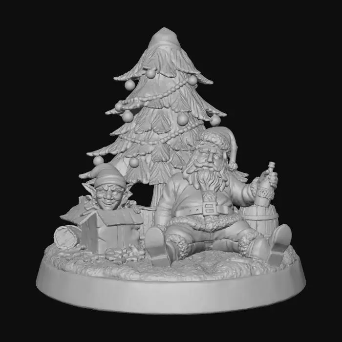 3D model for Drunk Santa and gift Elf. #Christmas2025#