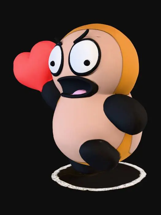 3D model for Heartful Bean Character