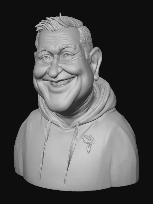 3D model for Smiling Portrait in Warm Tones