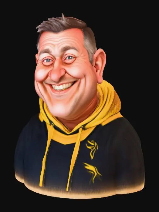 3D model for Smiling Portrait in Warm Tones