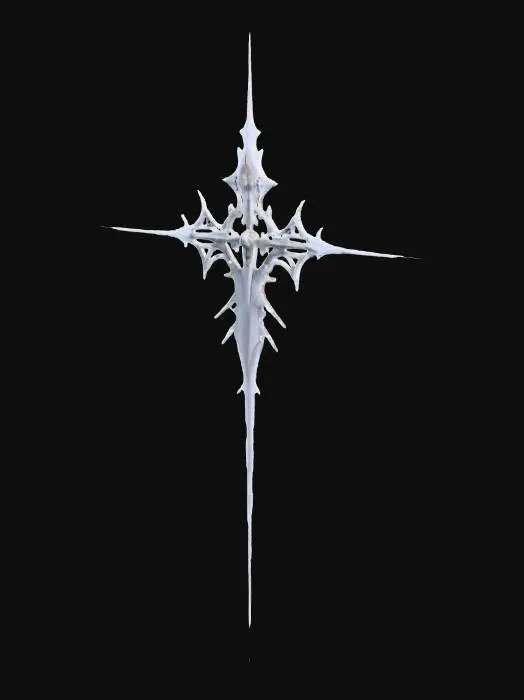 3D model for Gothic Spiked Cross