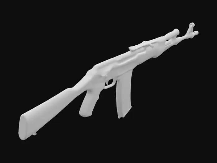 3D model for Create a AK47 gun with snake evo lava effect 