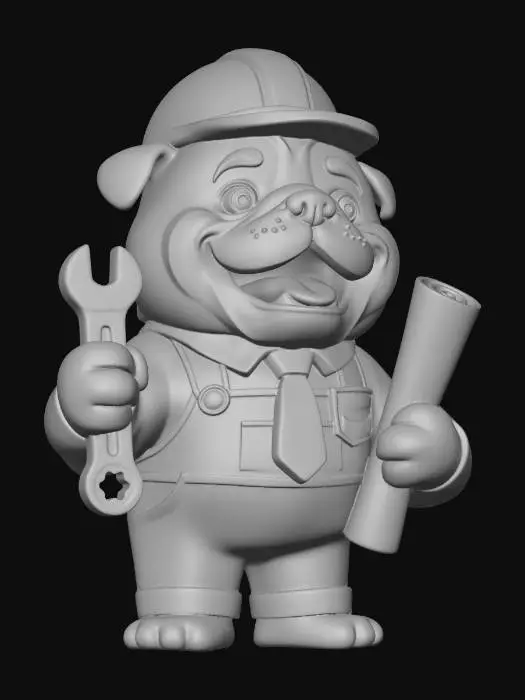 3D model for bulldog engineer