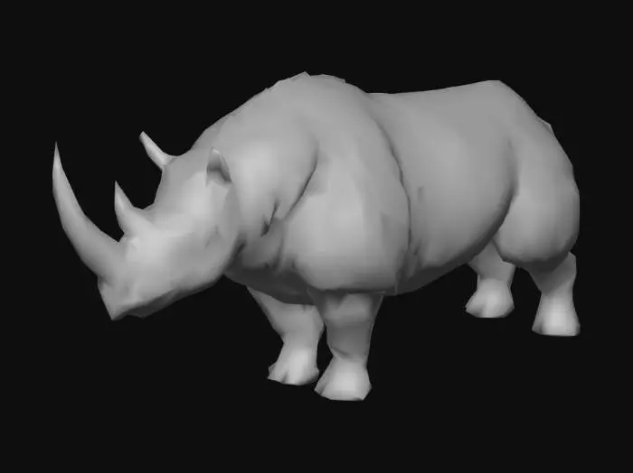 3D model for Woolly Rhino
