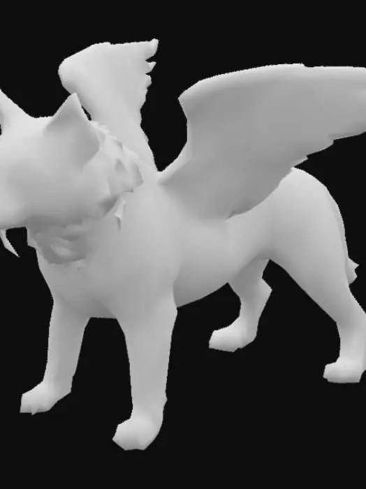 3D model for Winged Sabertooth Wolf