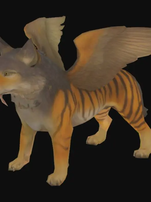 3D model for Winged Sabertooth Wolf