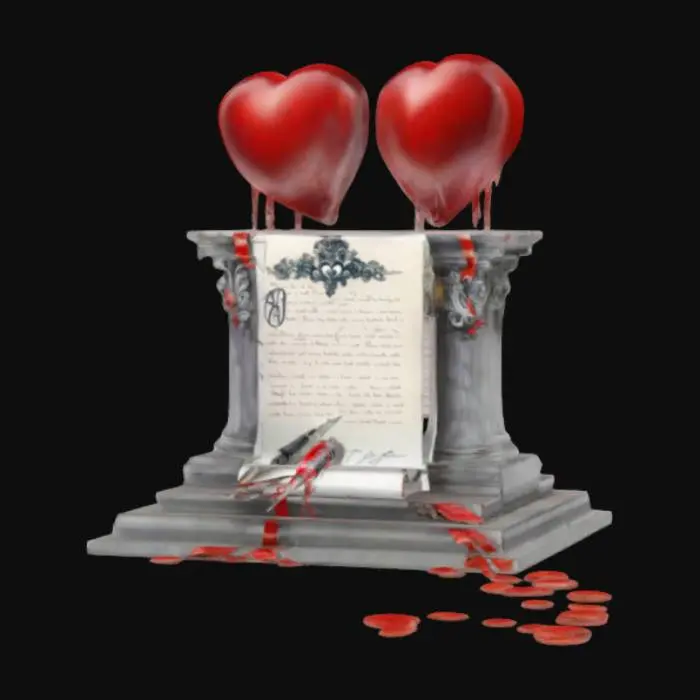 3D model for #valentine#, Love Contract, 
