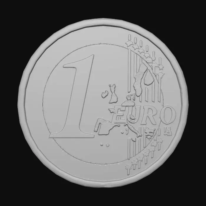 3D model for 1€ Coin