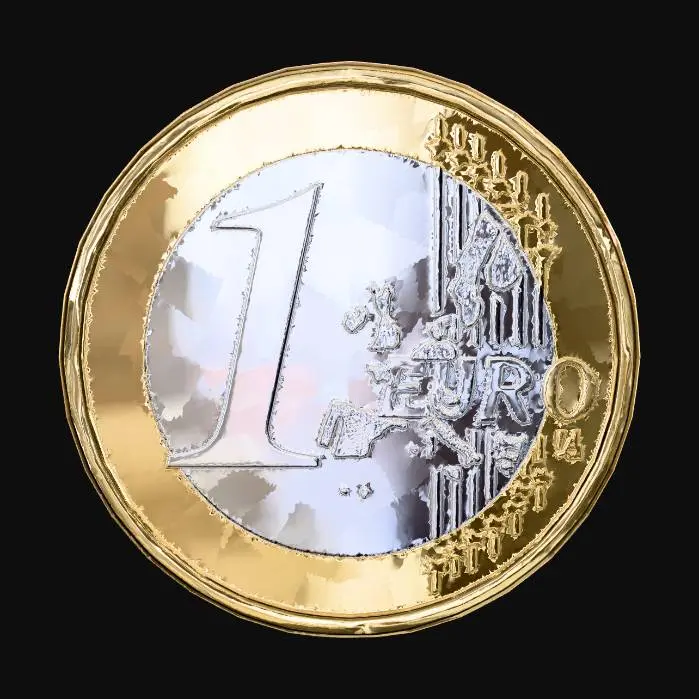 3D model for 1€ Coin