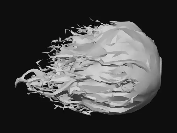3D model for crie uma bola de pegra com fogo, parecido com um meteoro
