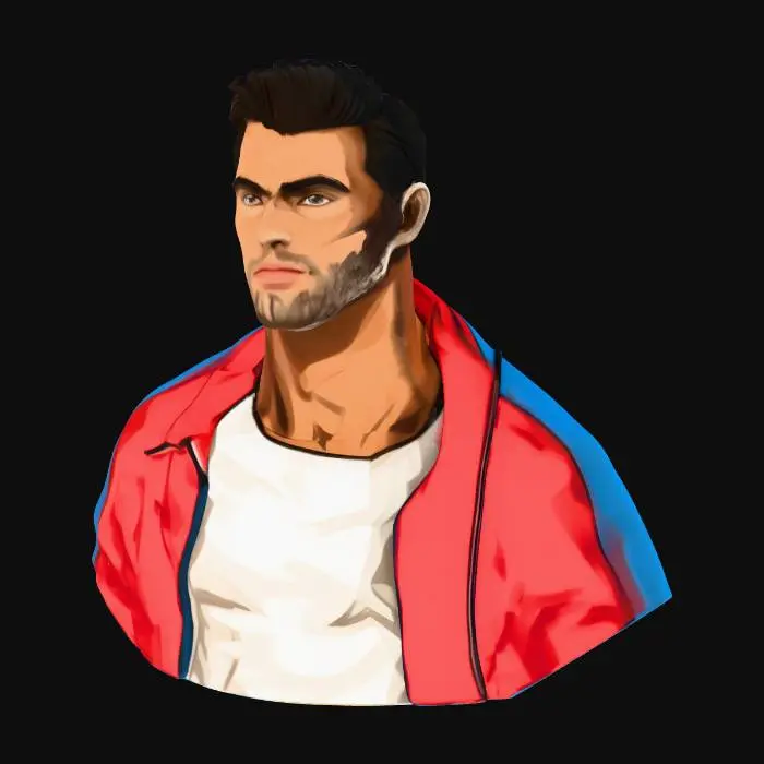 3D model for Confident Hero