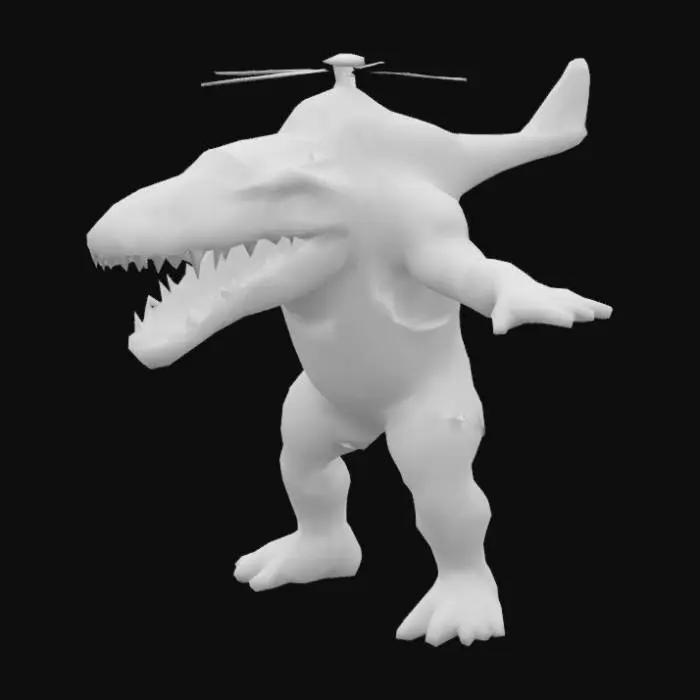 3D model for Chopper Gator Pro Wrestler