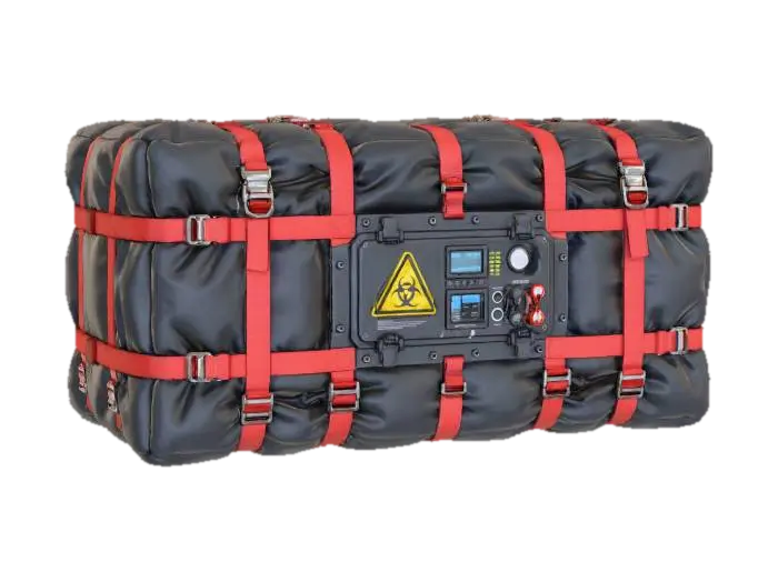 3D-модель Large futuristic sci-fi cargo package wrapped in thick, soft, insulated padding… - Industrial, згенерована ШІ