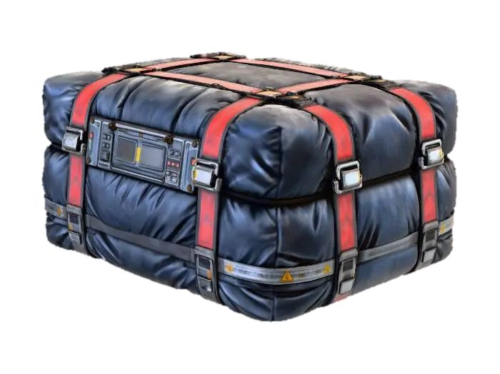 3D-модель Large futuristic sci-fi cargo package wrapped in thick, soft, insulated padding… - Industrial, згенерована ШІ