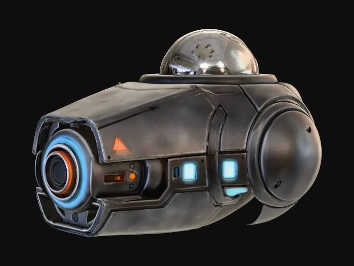 3D model for Ultra-realistic sci-fi security turret module.
GLACIES