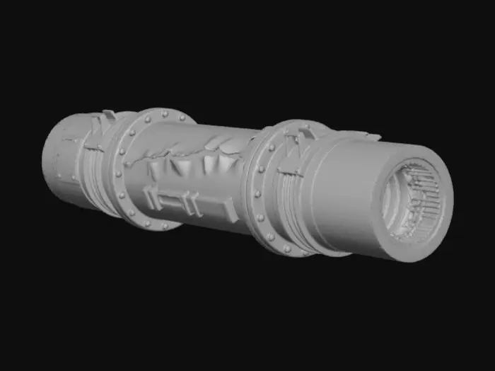 3D model for Cracked Industrial Pipe
