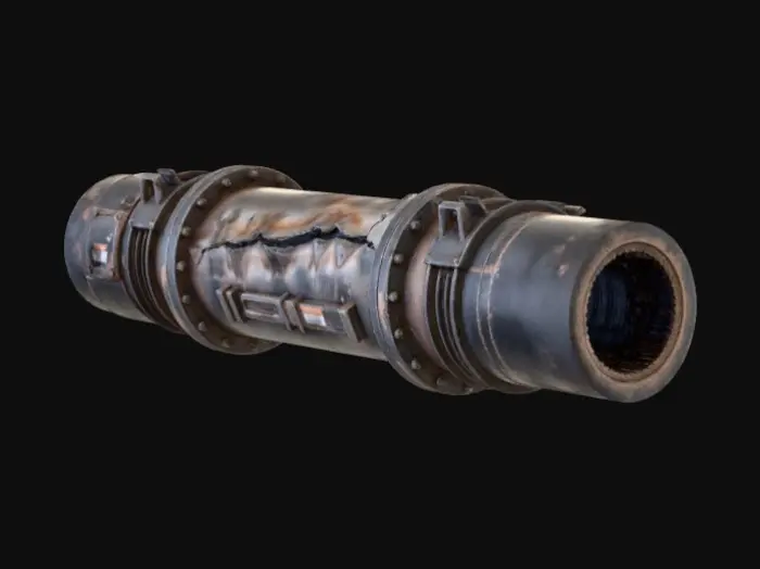 3D model for Cracked Industrial Pipe