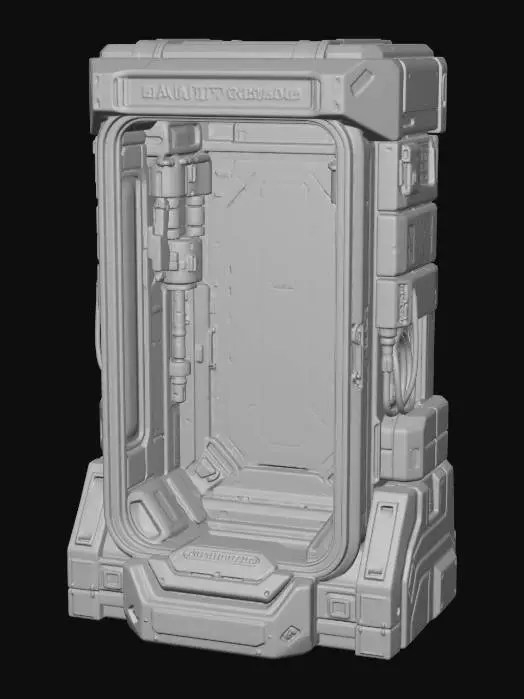 3D model for Futuristic EVA suit storage pod, Glacies