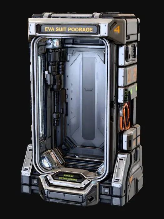 3D model for Futuristic EVA suit storage pod, Glacies