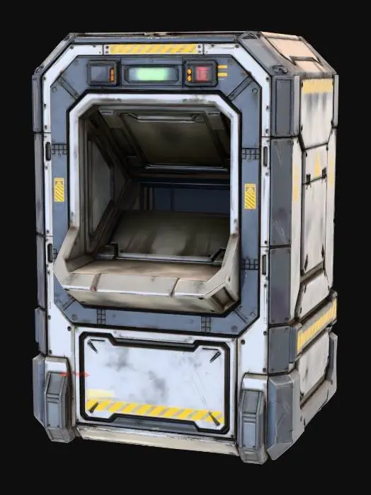 3D model for Large futuristic industrial contraband disposal unit, Glacies