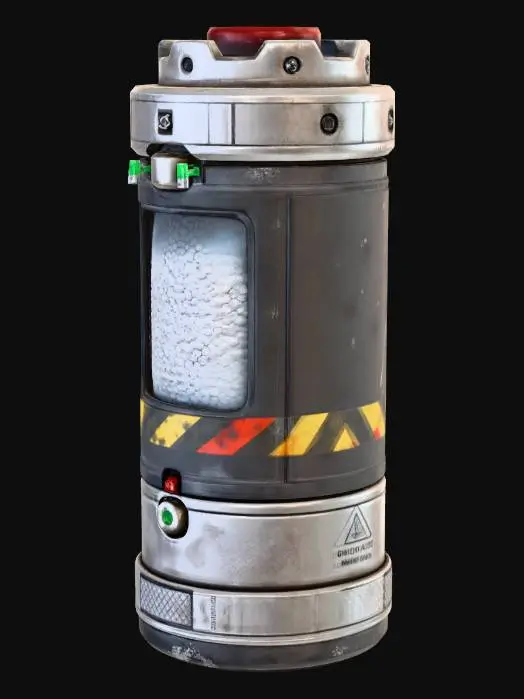 3D model for Sci-fi fire suppressant microbead cartridge, crafting material.
GLACIES