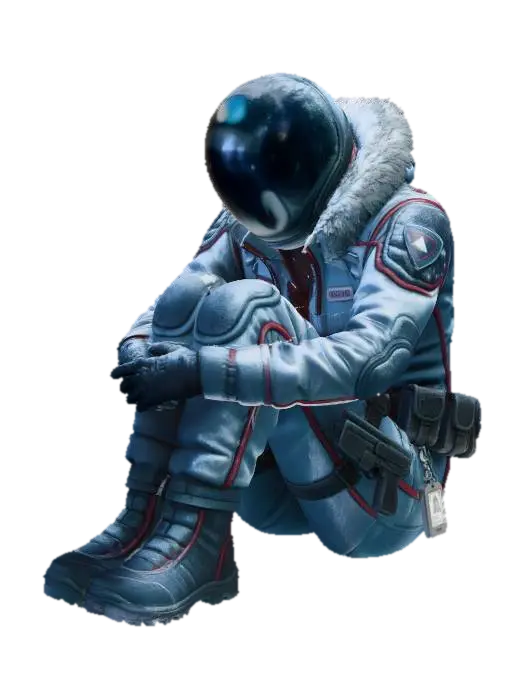 Science crew, succumbing to hypothermia. GLACIES - Expedition 3D model, vytvořený pomocí AI